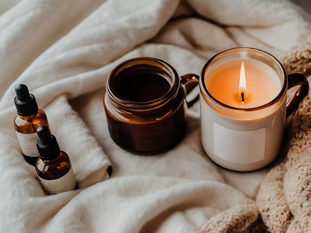 frascos de aceites esenciales