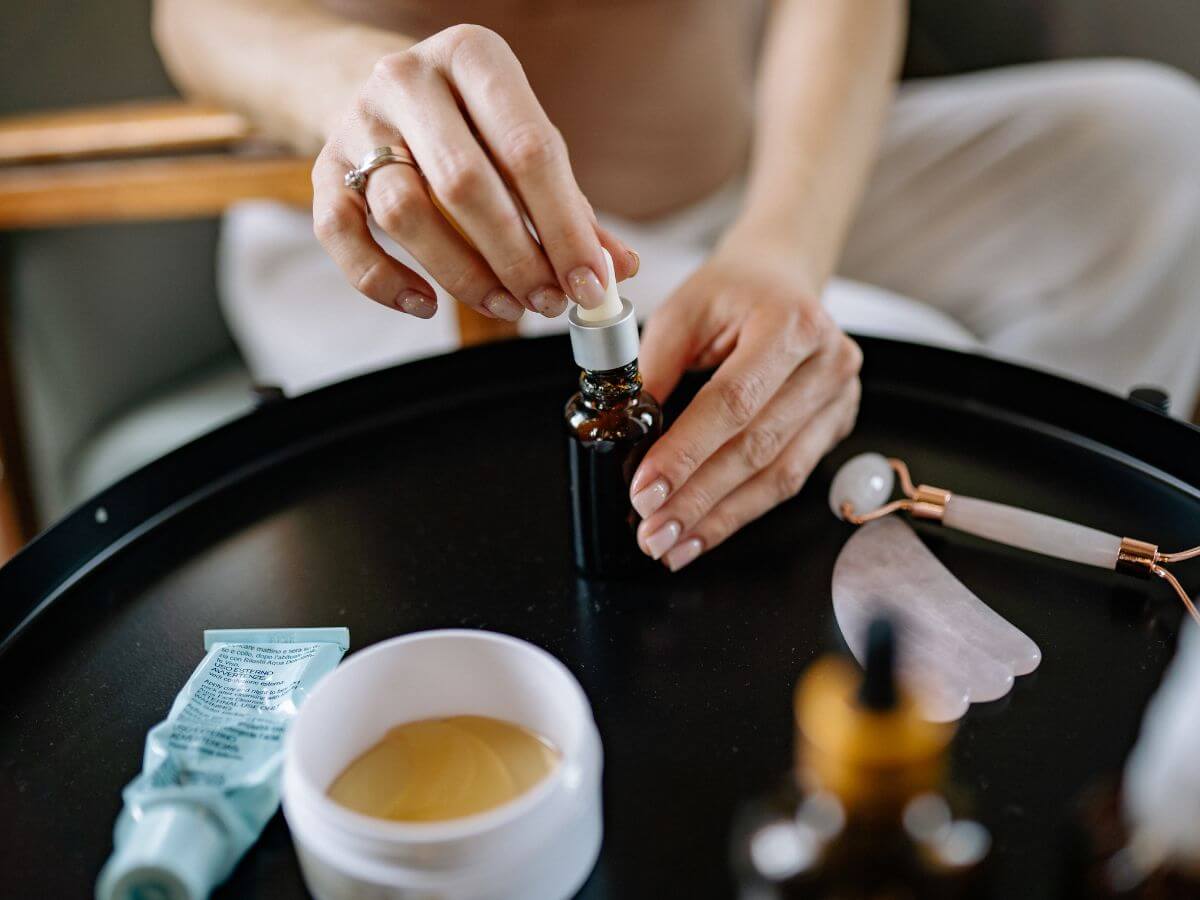 frascos de aceites esenciales