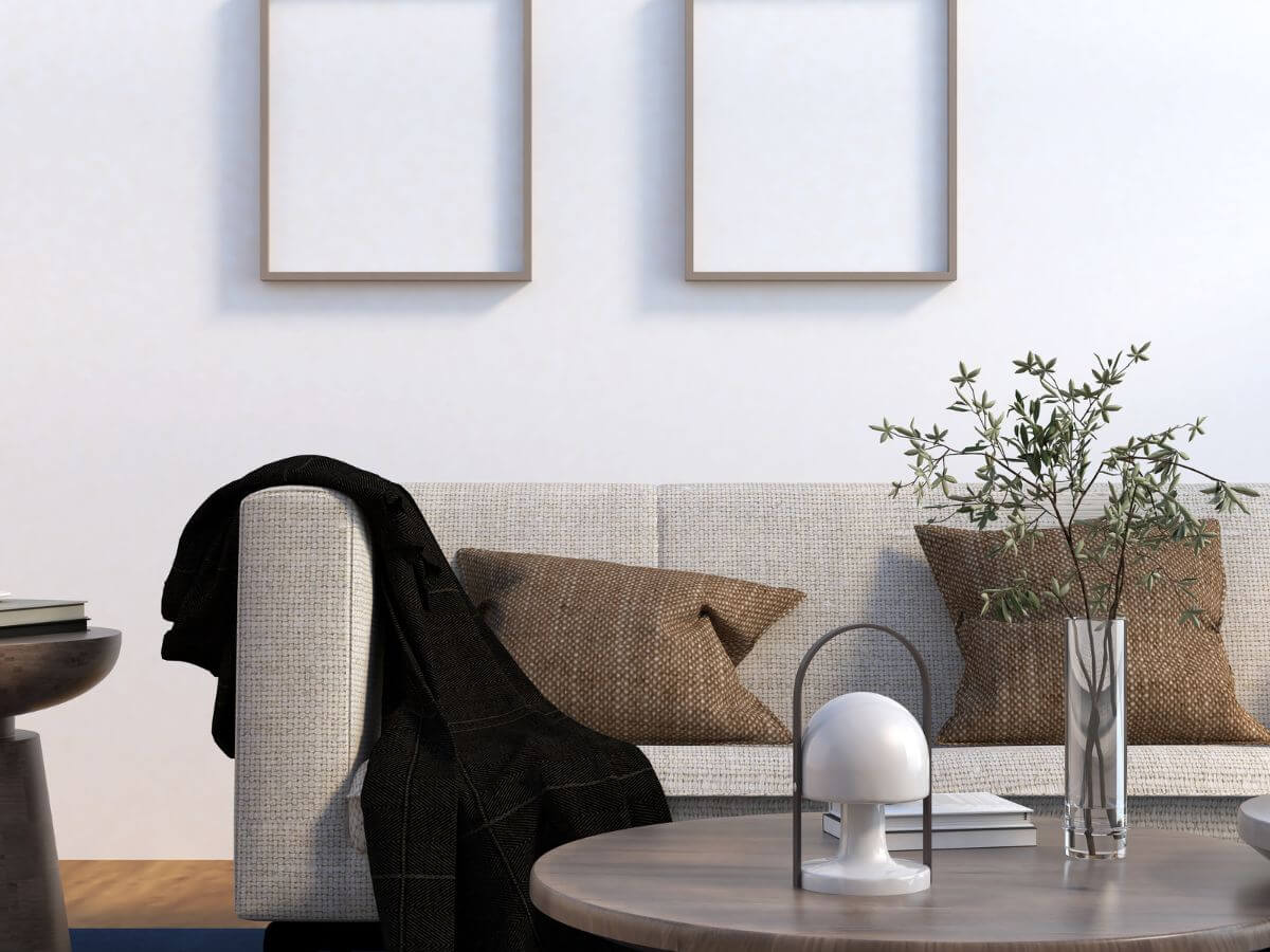 sala moderna con decoración minimalista