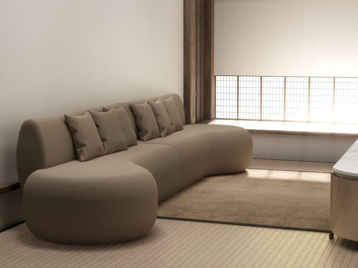 sala moderna con decoración minimalista